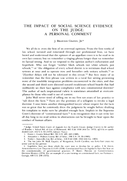 The Impact of Social Science Evidence on the Judge