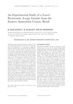 An Experimental Study of a Lower Proterozoic A