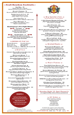 Starts   Big Sandwiches Broiled Meats Main Plates $5