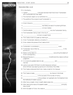 frankenstein quiz
