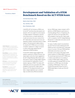 Development and Validation of a STEM Benchmark Based