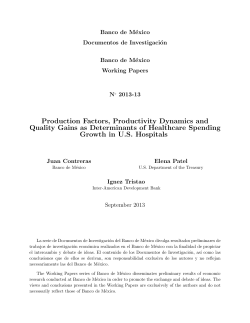 Production Factors, Productivity Dynamics and