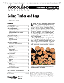 Selling Timber and Logs - Oregon State University