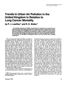 Trends in Urban Air Pollution in the