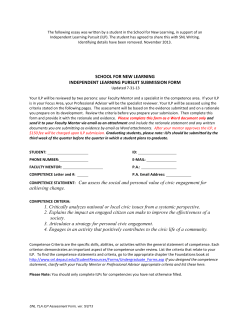 ILP Submission Form - School for New Learning