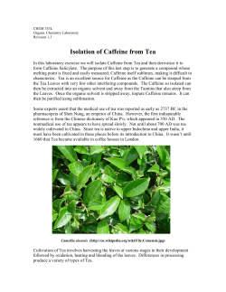 Isolation of Caffeine from Tea Leaves