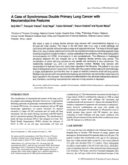 A Case of Synchronous Double Primary Lung