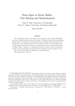 From Open to Secret Ballot: Vote Buying and