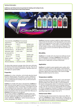 Properties Miscibility Application Temperature stability