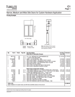 Narrow, Medium and Wide Stile Doors for Custom Hardware