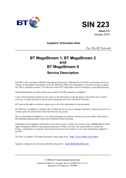 SIN 223 - BT SINet