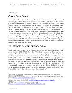 John L. Porter Papers USS MONITOR &ndash; CSS VIRGINIA Debate