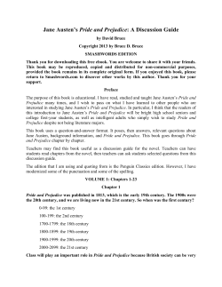 Jane Austen`s Pride and Prejudice: A Discussion