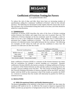 Coefficient of Friction Testing for Pavers
