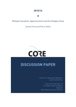 Multiple Causation, Apportionment and the Shapley Value