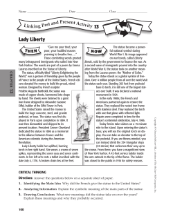 Linking Past and Present Activity 13: Lady Liberty