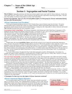 Chapter 7-Issues of the Gilded Age