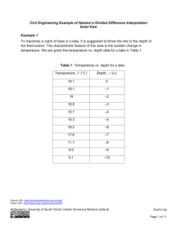 Civil Engineering Example on Newton`s Divided Difference Method