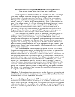 Switchgrass and Sweet Sorghum Fertilization for Bioenergy