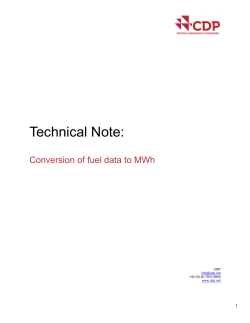 CDP Technical note: Conversation of fuel data 2014