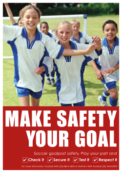 Soccer goalpost safety. Play your part and Check it Secure it Test it