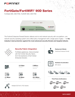 FortiGate/FortiWiFi 90D Series Data Sheet