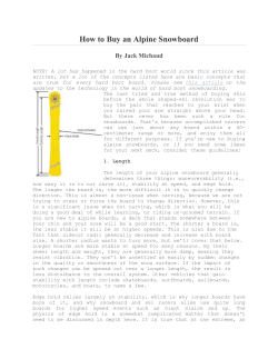 How to Buy an Alpine Snowboard