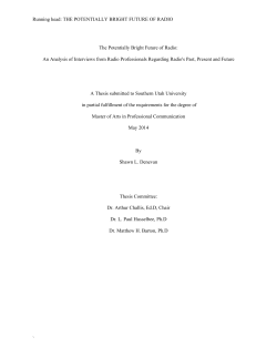 THE POTENTIALLY BRIGHT FUTURE OF RADIO