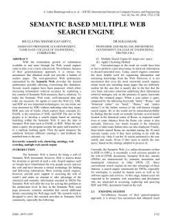 semantic based multiple web search engine