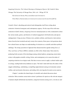 Imagining Extinction: The Cultural Meanings of
