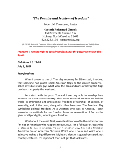 The Promise and Problem of Freedom