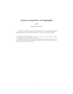 closure properties on languages