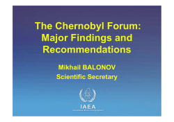 The United Nations Chernobyl Forum