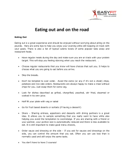Eating out and on the road - Pro