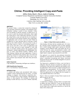Citrine: Providing Intelligent Copy-and-Paste