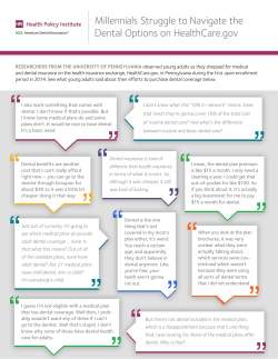 Millennials Struggle to Navigate the Dental Options on HealthCare.gov