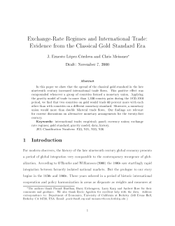 Exchange-Rate Regimes and International Trade