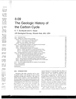8.09 The Geologic History of the Carbon Cycle