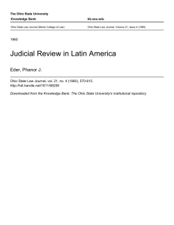 Judicial Review in Latin America - Knowledge Bank