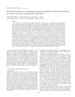 Reach-scale isotope tracer experiment to quantify denitrification and