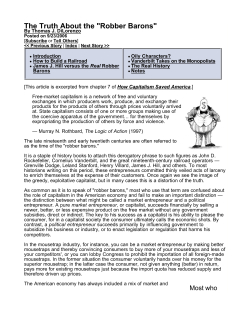 The Truth About the "Robber Barons" - Mises Institute