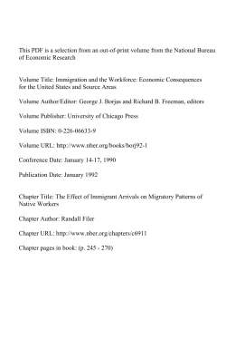 The Effect of Immigrant Arrivals on Migratory Patterns of Native