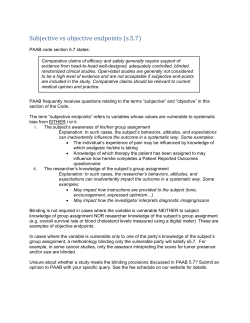 Subjective vs objective endpoints (s.5.7)