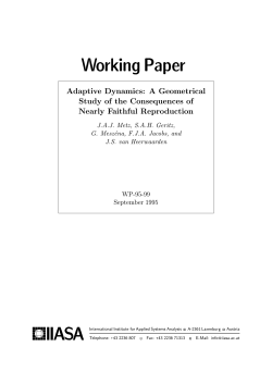 Adaptive Dynamics: A Geometrical Study of the Consequences of