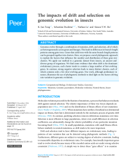 The impacts of drift and selection on genomic evolution in insects
