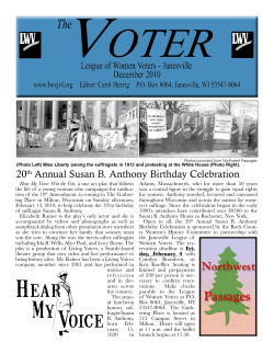 20th Annual Susan B. Anthony Birthday Celebration