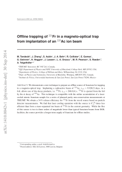 Offline trapping of $^{221} $ Fr in a magneto