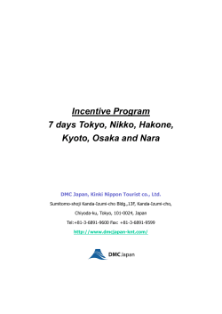 Incentive Program 7 days Tokyo, Nikko, Hakone, Kyoto