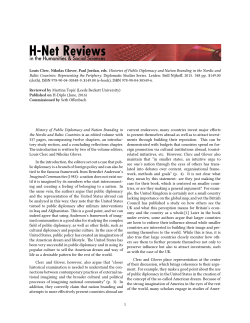 Martina Topić on Histories of Public Diplomacy and Nation - H-Net