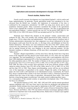 Agriculture and economic development in Europe 1870